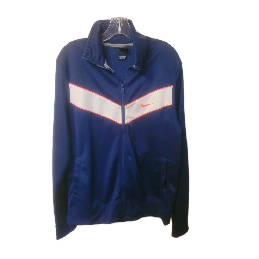 NIKE RETRO STRIKER TRACK JACKET Size Large‎ ROYAL,WHITE,PINK #717285-455